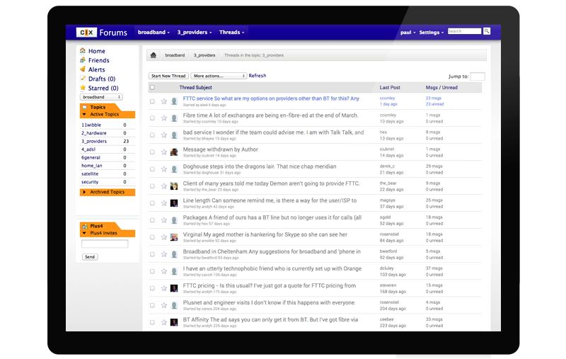 CIX Forums Screen Shot 2